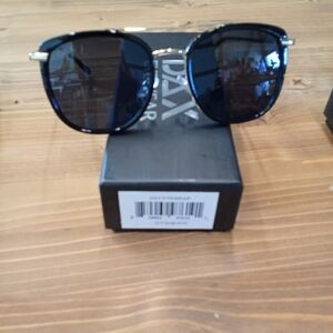 DAX Black Sunglasses with Gold Accents